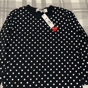 Comme des garçon long sleeve polka dot